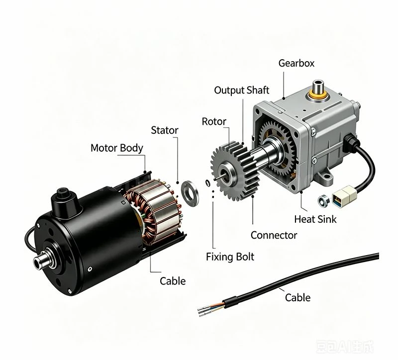 Couvercle d'extr&eacute;mit&eacute; du moteur