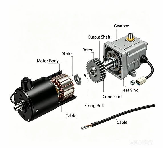 Couvercle d'extr&eacute;mit&eacute; de dissipation thermique du moteur